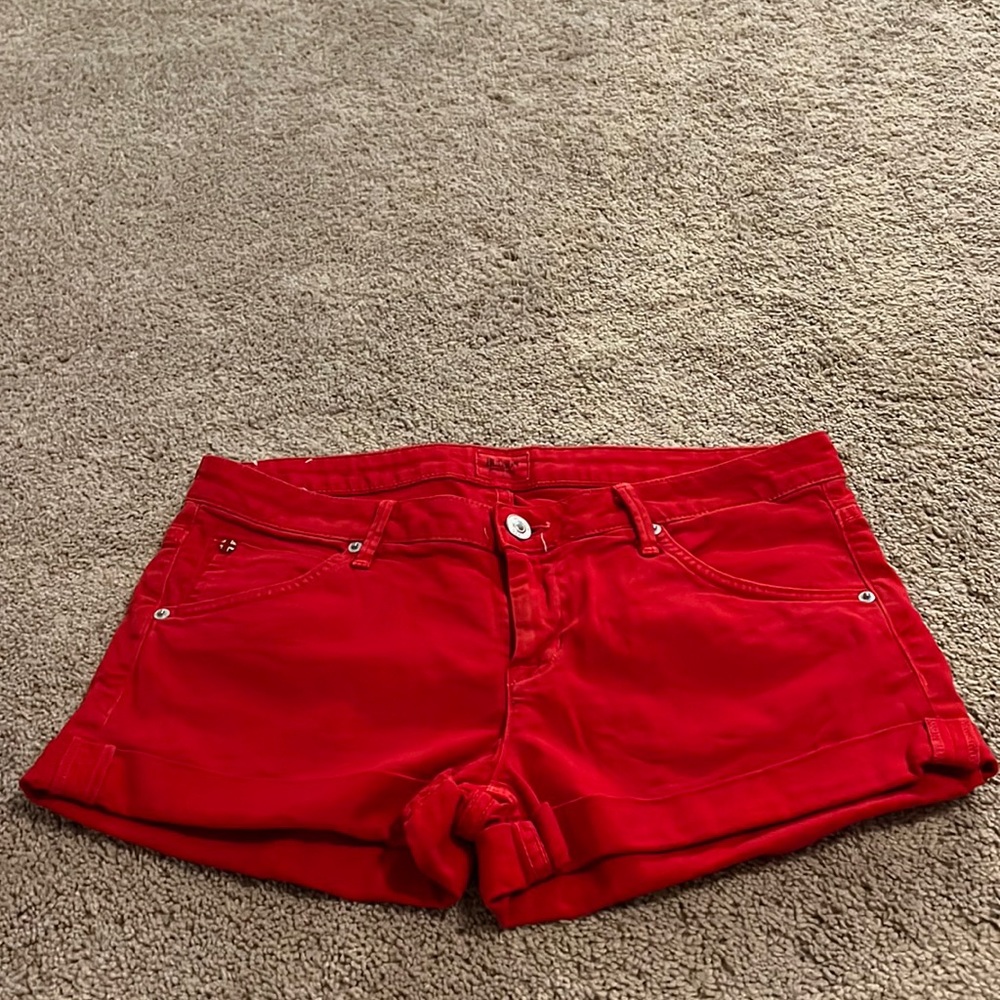 Hudson Red Jean Shorts Size 29